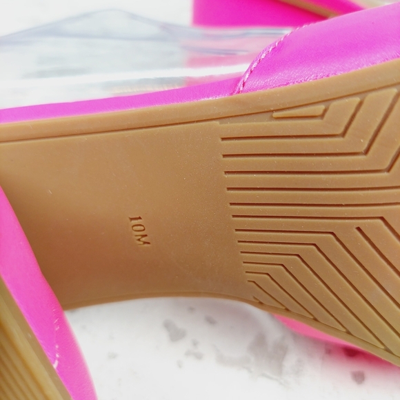 New ABOUND Erica Clear Strap Sandal In Pink Knockout E753 - Picture 9 of 11